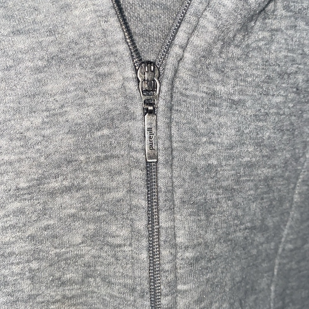 🐆J. Jill | Pure Jill Gray Hooded Pullover with Kangaroo Pocket, 1/4 zip! - Picture 3 of 12